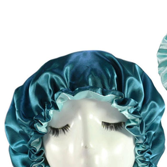 Bonnet de nuit en satin double couche – extra large